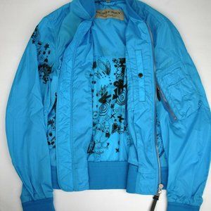 Burberry Blue Nylon Bomber Jacket